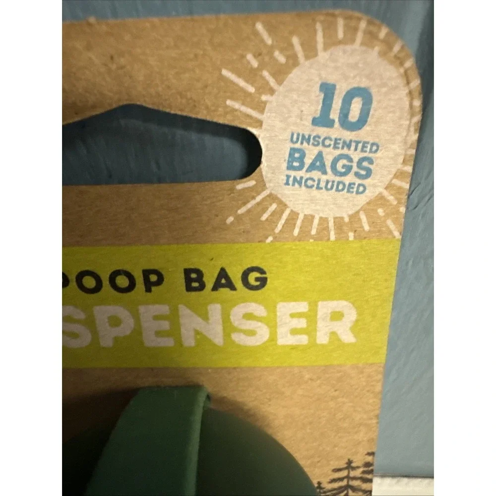 Only Natural Pet Dog Poop Bags Dispenser‎ w/ Clip + 10 Unscented Poop Waste Bags
